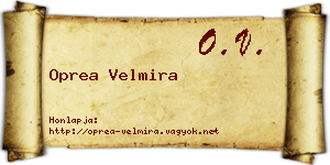 Oprea Velmira névjegykártya
